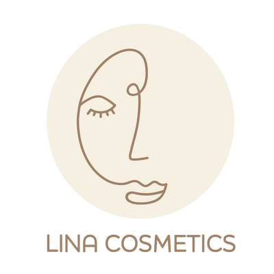 Wort- und Bildmarken Logo Lina Cosmetics mit Gesicht als Logo